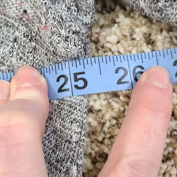 Lee Asymmetric Cardigan Size Large RollTab Sleeves Gray - Picture 6 of 7